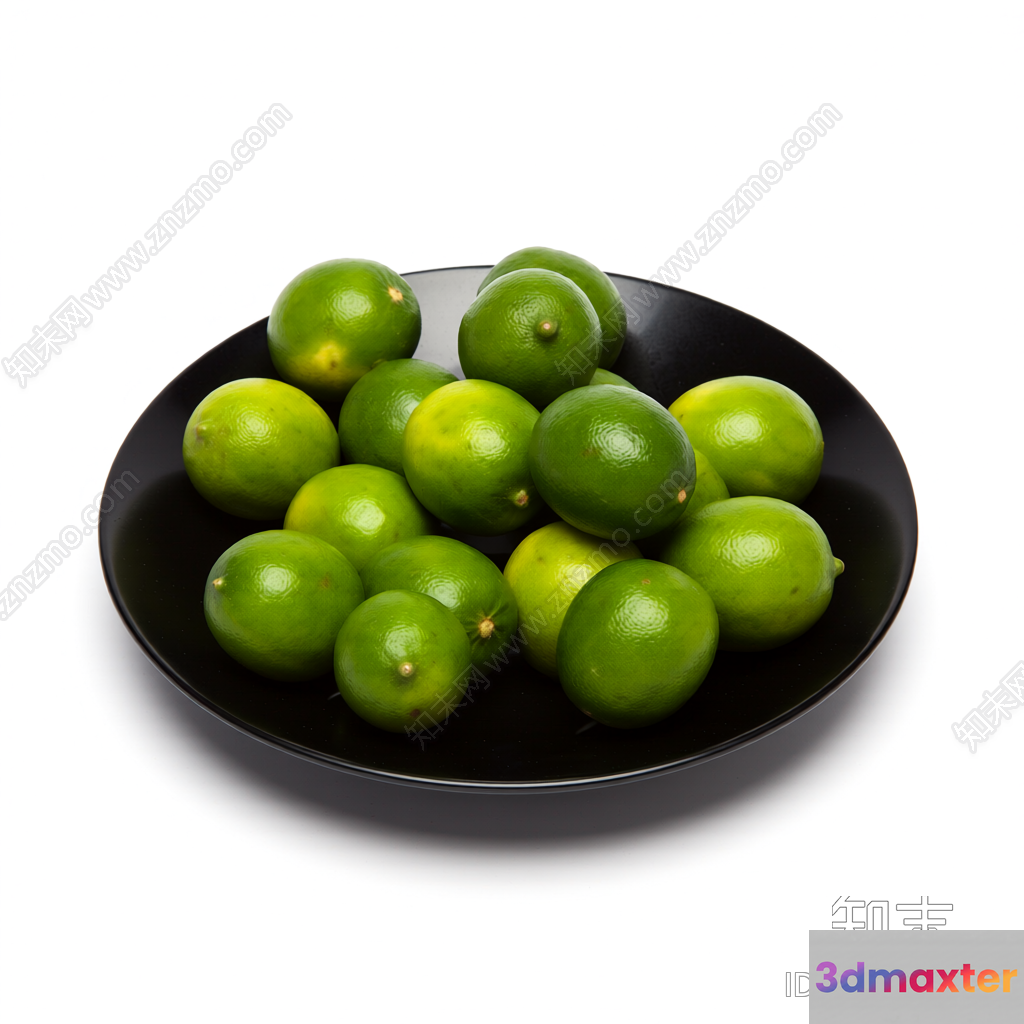 A Bowl Of Limes 3D Model - 11372 - VRAY Render