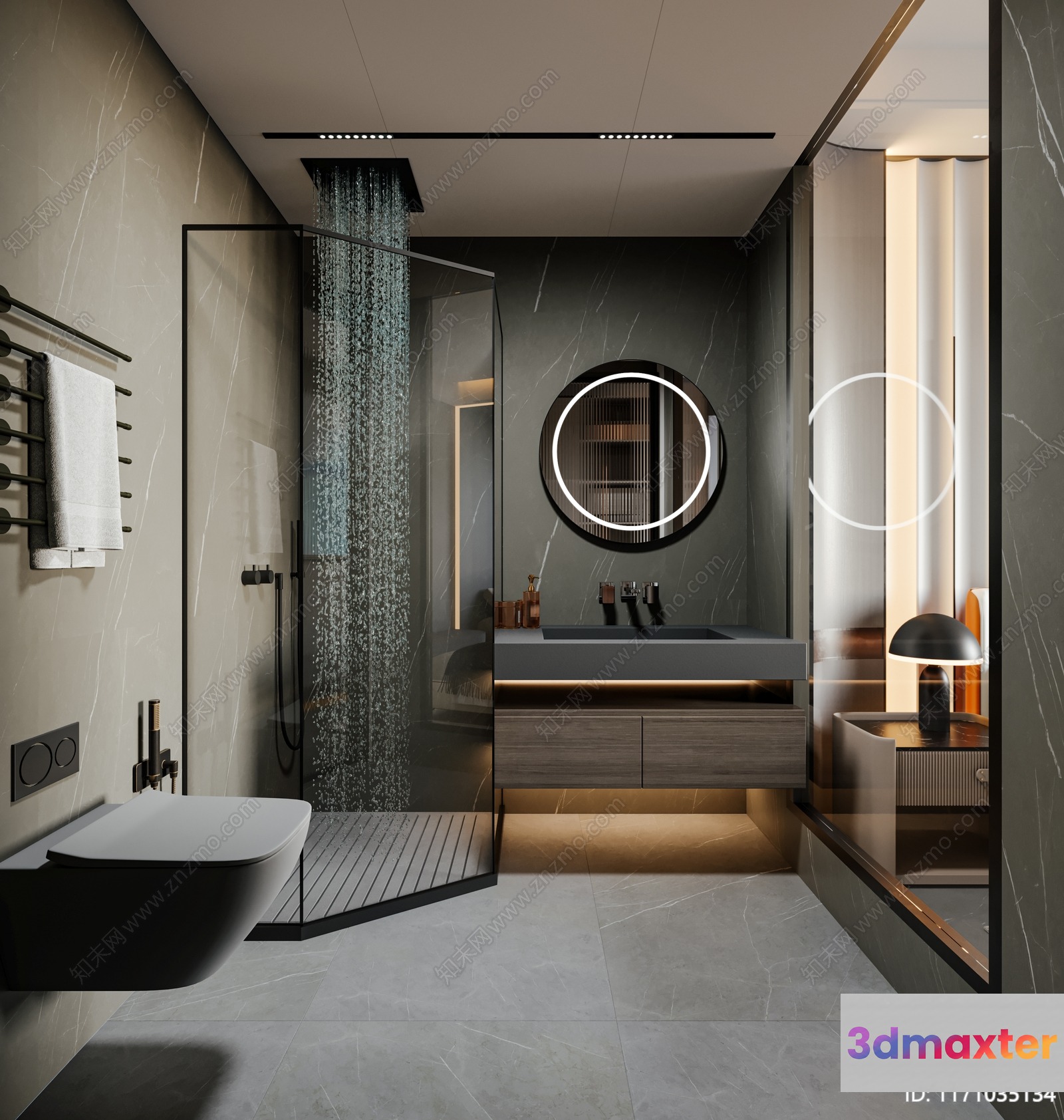 Modern Bathroom 3D Model - 5789 - VRAY Render