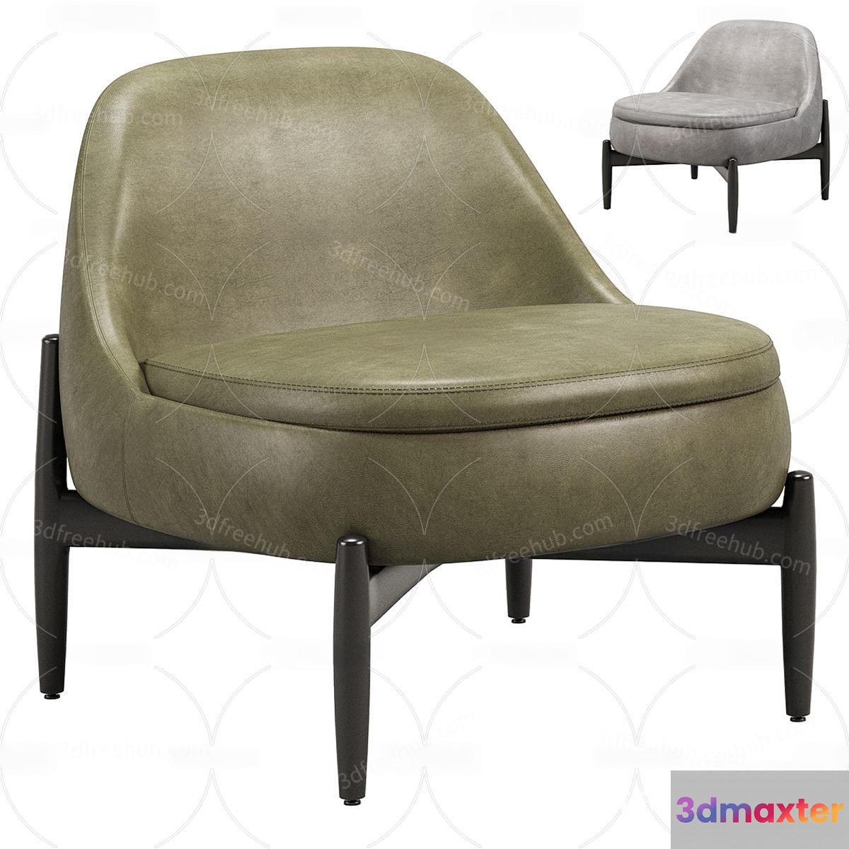 Modern Leather Chair 3D Model - 22703 - VRAY Render
