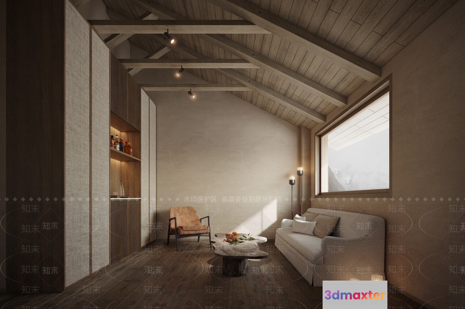 Modern Living Room 3D Model - 7127 - VRAY Render