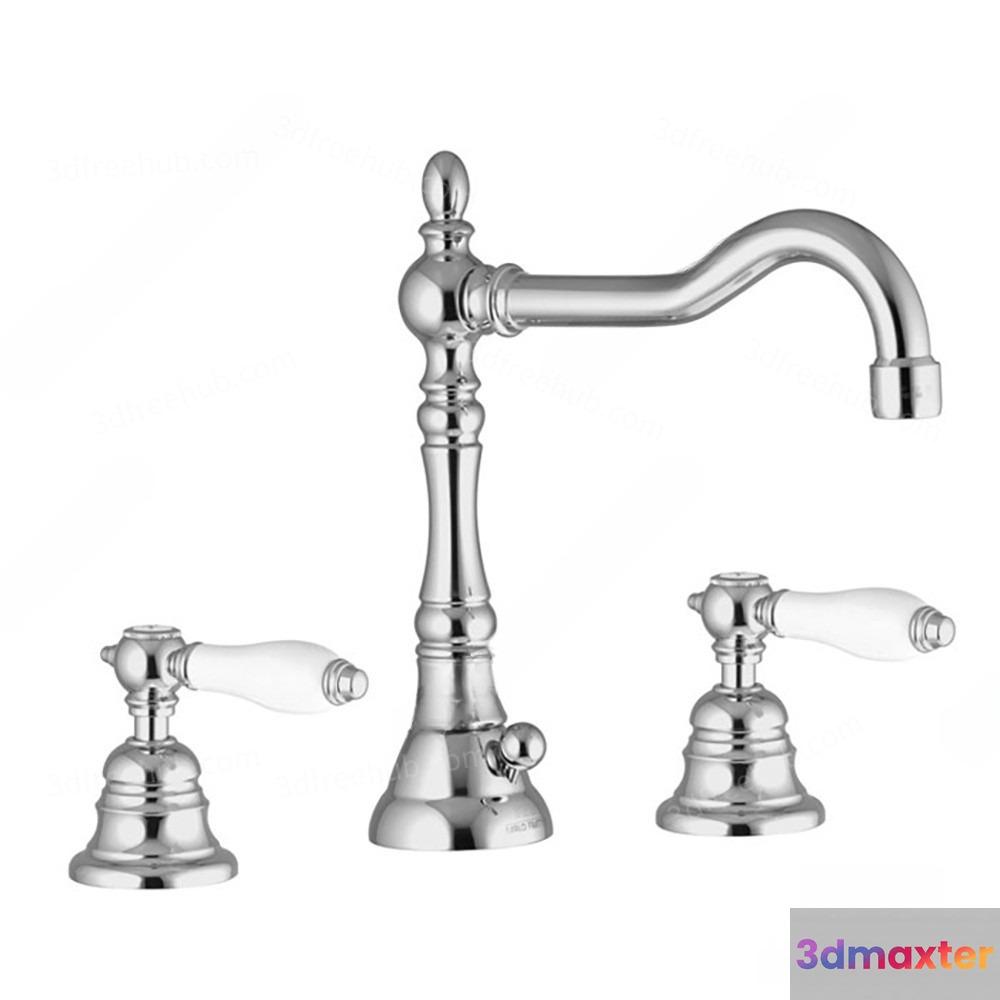 A Silver Faucet 3D Model - 20481 - VRAY Render