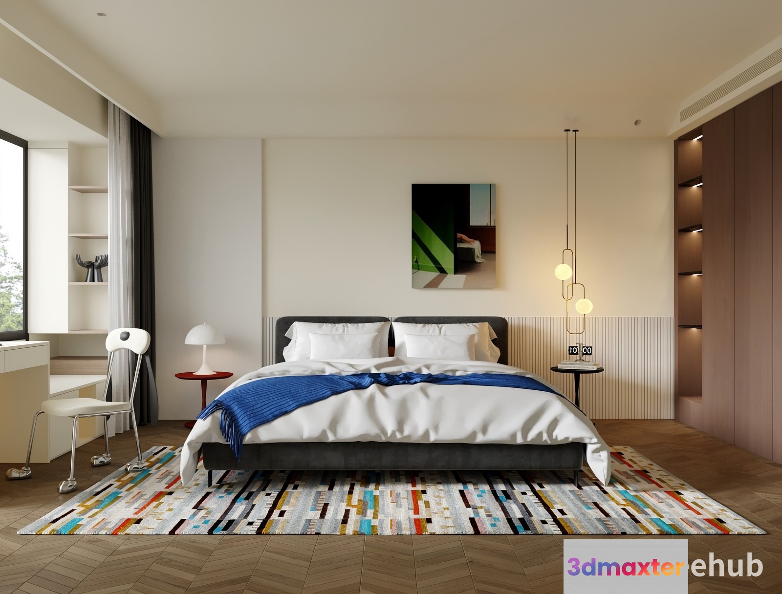 Modern Bedroom 3D Model - 15812 - VRAY Render