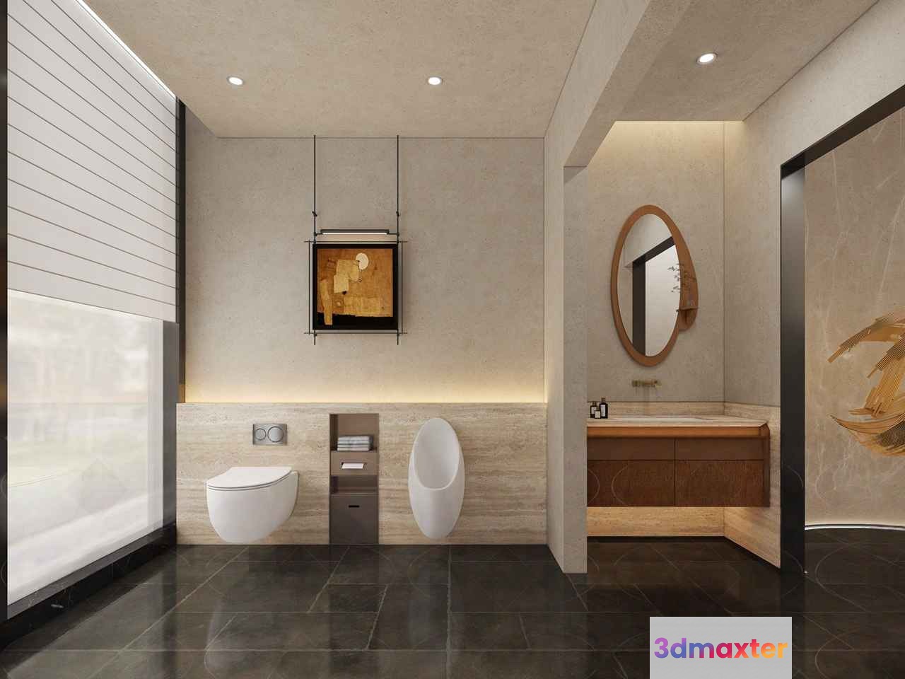 Modern Bathroom Design 3D Model - 7027 - VRAY Render