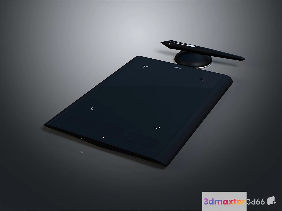 A Digital Drawing Tablet With A Stylus 3D Model - 23048 - VRAY Render