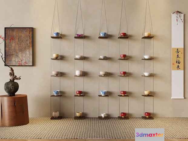 A Hanging Tea Display 3D Model - 13946 - VRAY Render