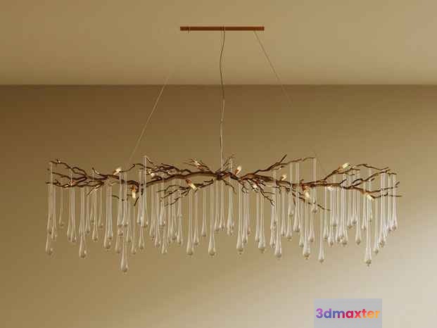 Gold Light Fixture 3D Model - 14325 - VRAY Render