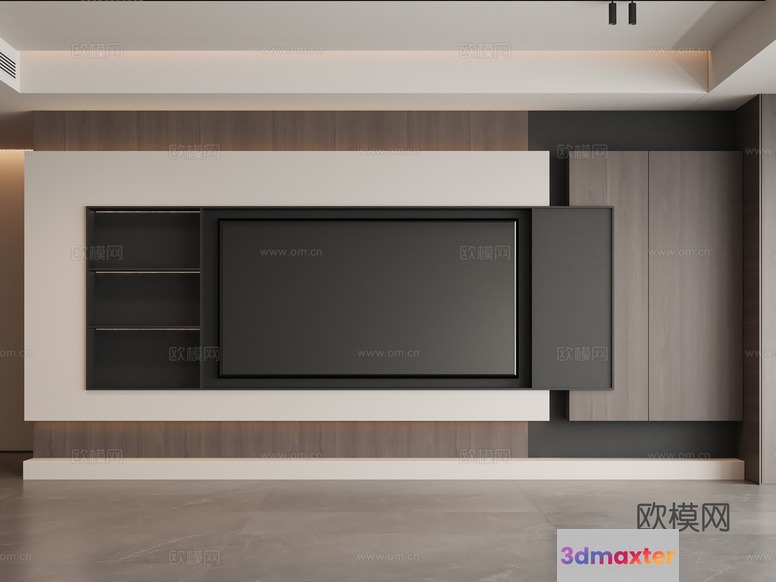 Modern Wall Unit 3D Model - 15115 - VRAY Render