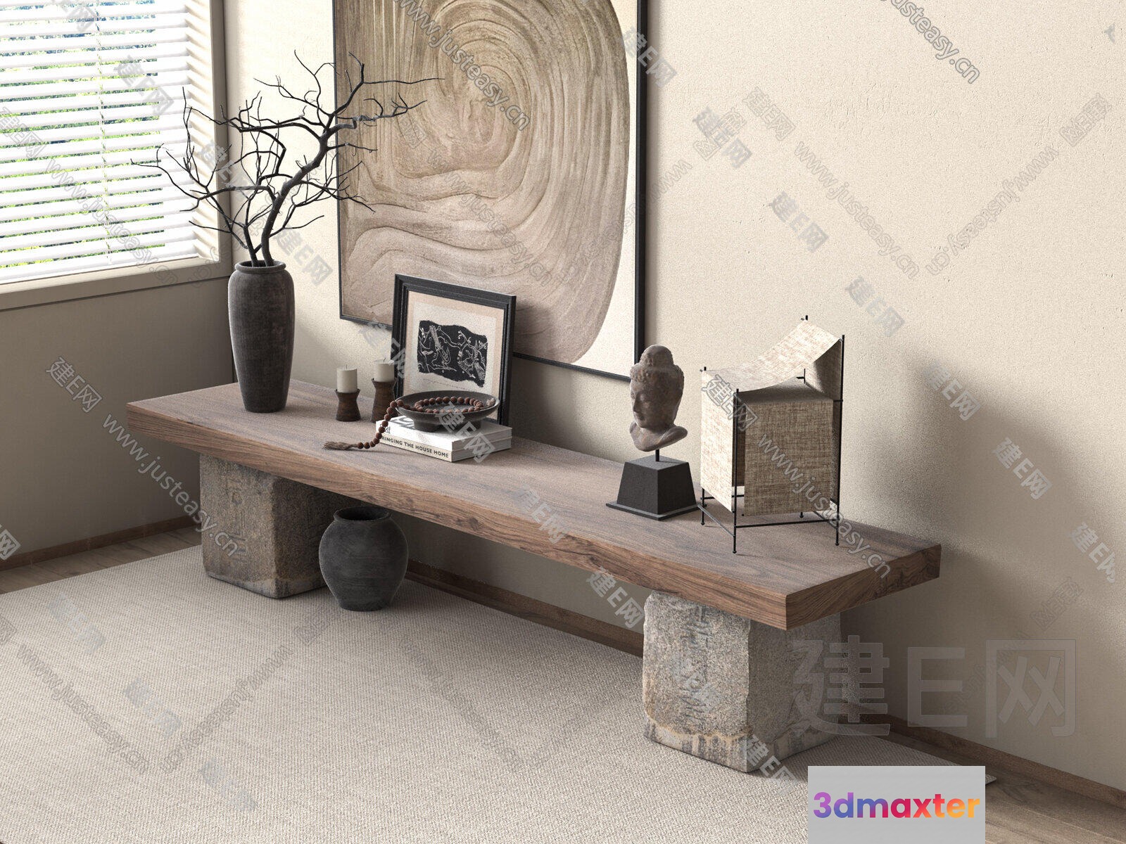Modern Living Room 3D Model - 19501 - VRAY Render