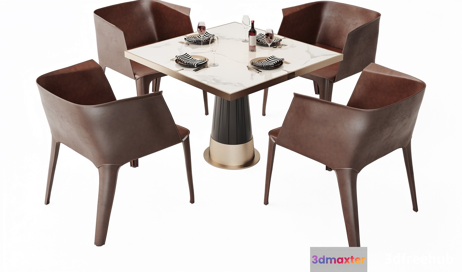 Modern Dining Table 3D Model - 20162 - VRAY Render