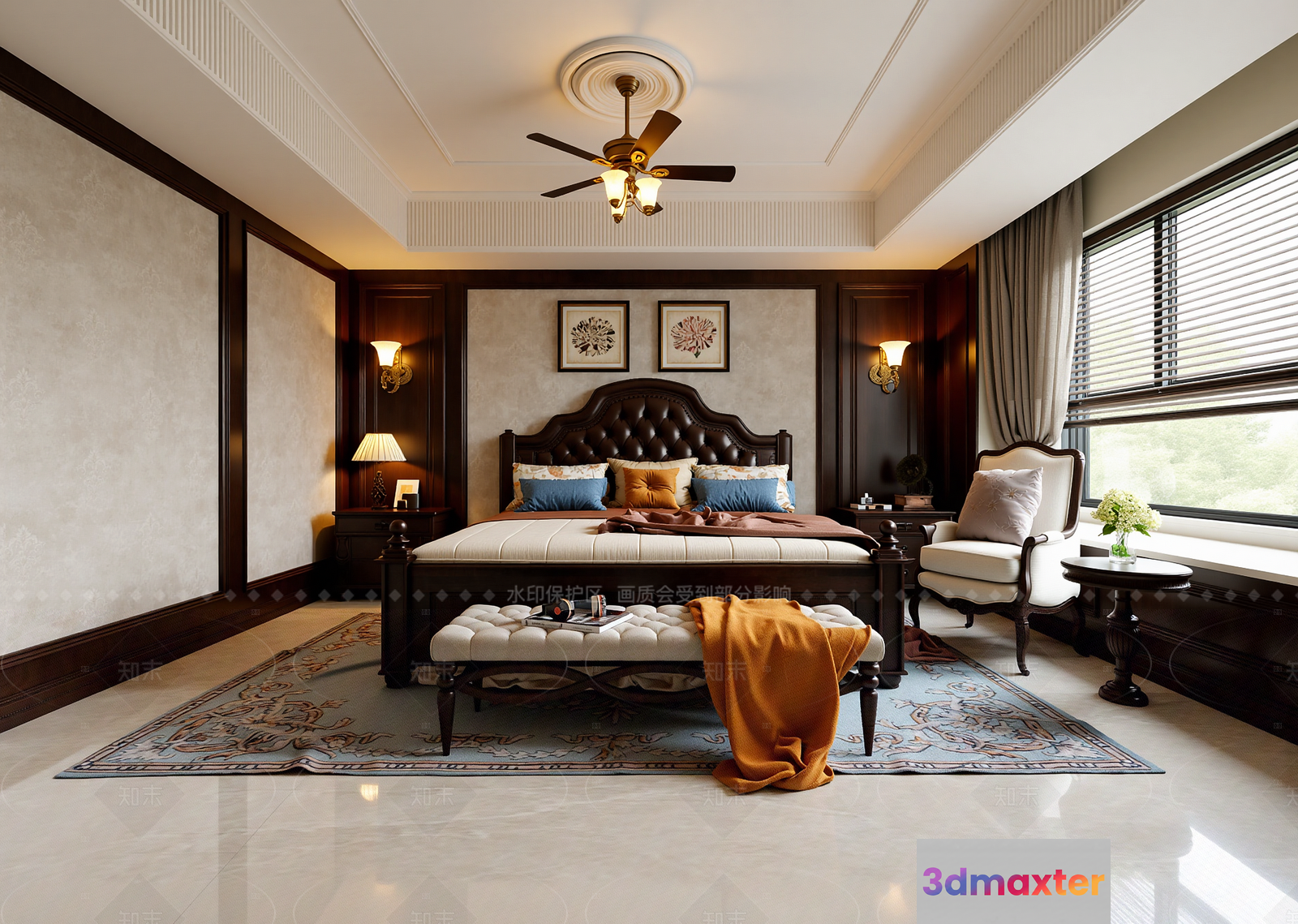 Cozy Bedroom 3D Model - 11275 - VRAY Render