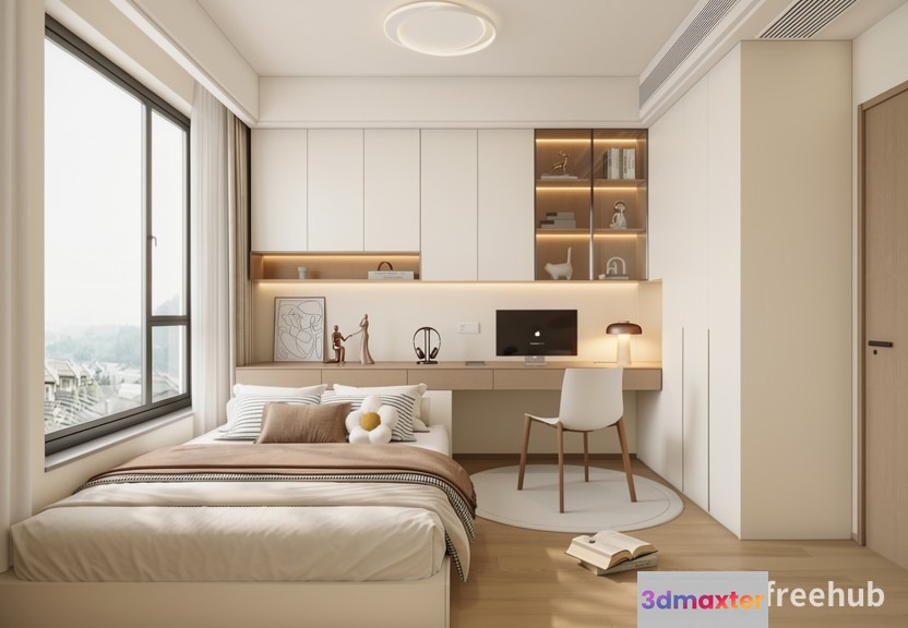 Cozy Bedroom 3D Model - 21537 - VRAY Render