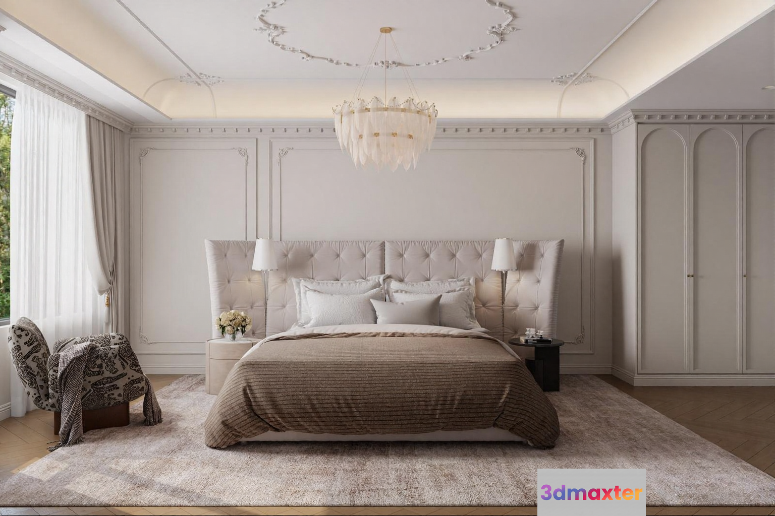 Cozy Bedroom 3D Model - 13538 - CORONA Render