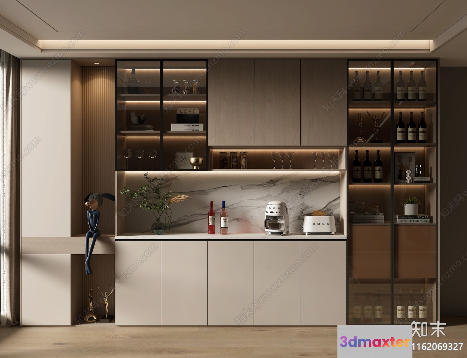 A Modern Kitchen 3D Model - 15201 - VRAY Render