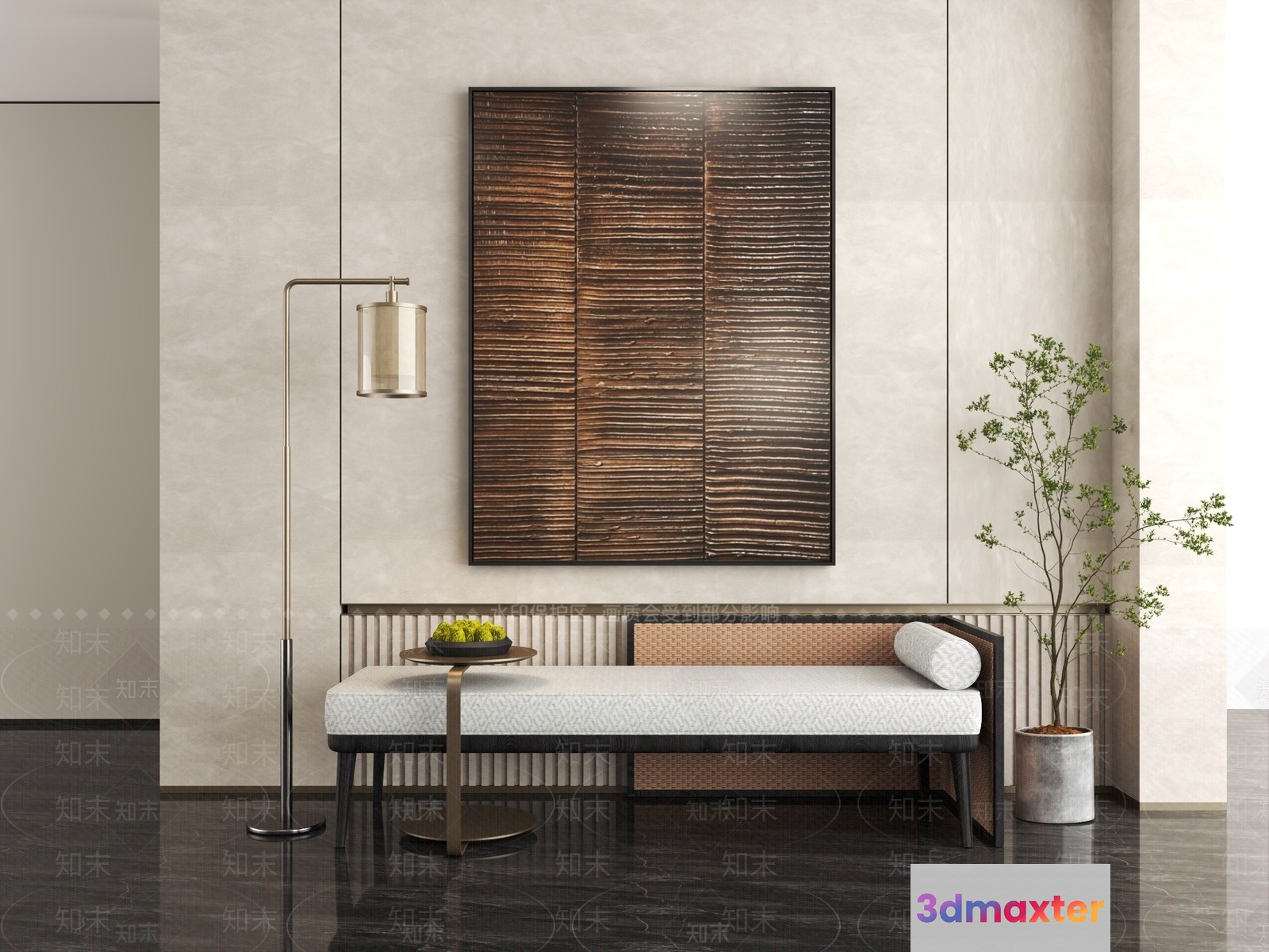 Modern Living Room 3D Model - 23071 - VRAY Render
