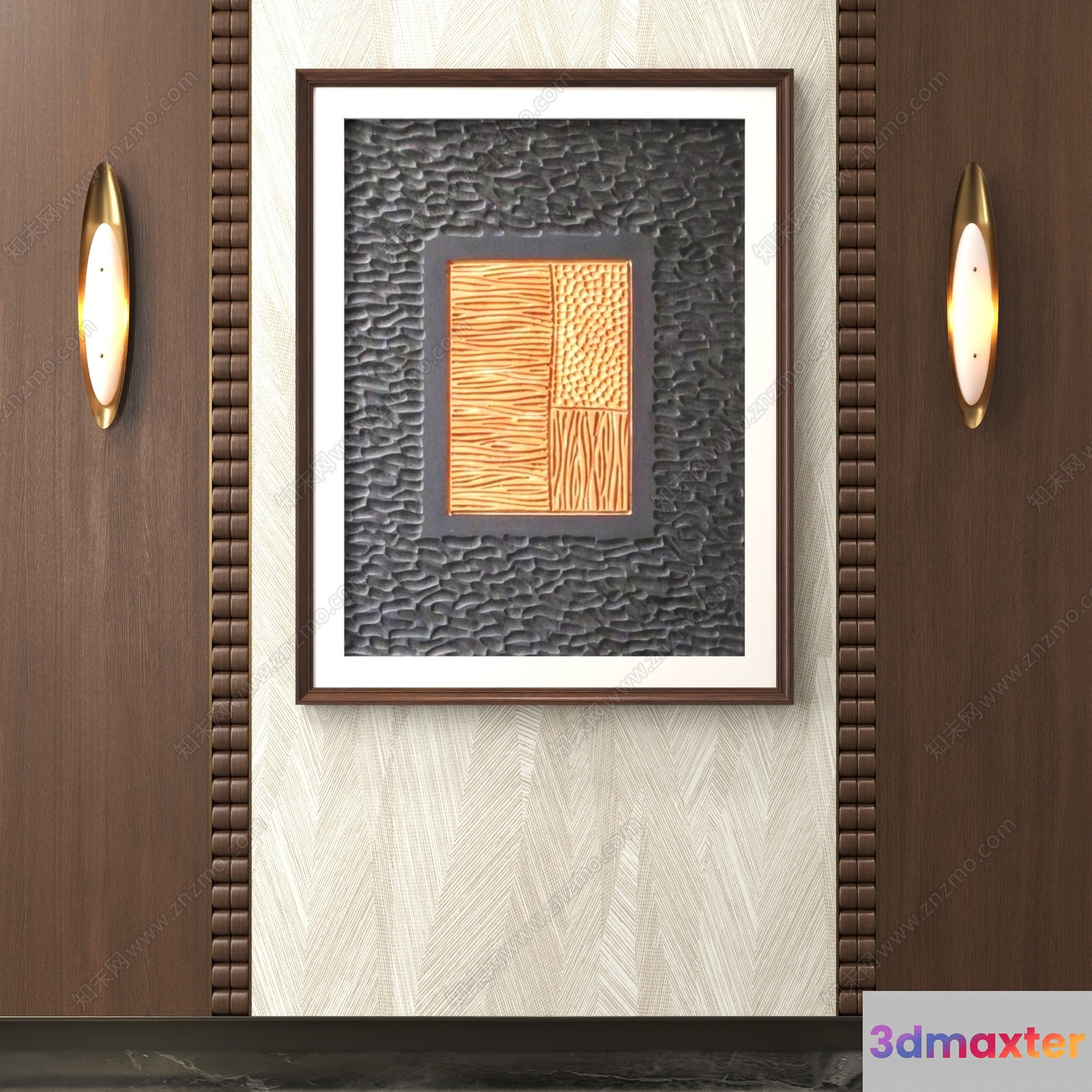 Modern Wall Decor 3D Model - 8089 - VRAY Render