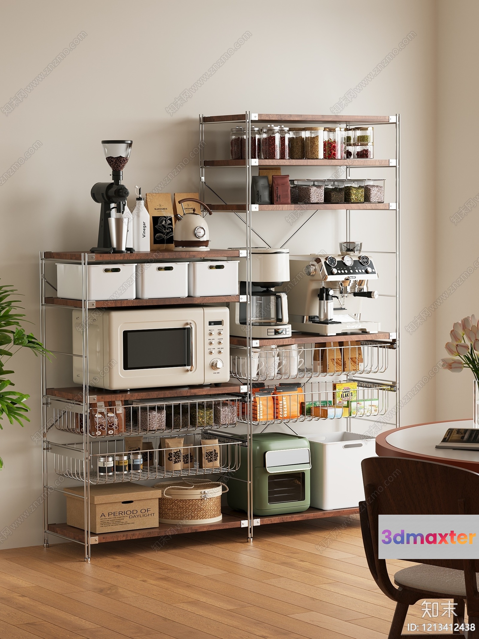 Cozy Kitchen Storage 3D Model - 7586 - VRAY Render