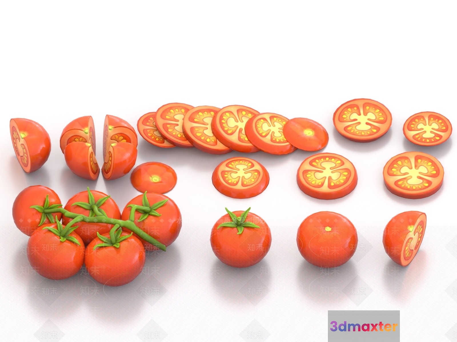 Tomatoes 3D Model - 8617 - VRAY Render