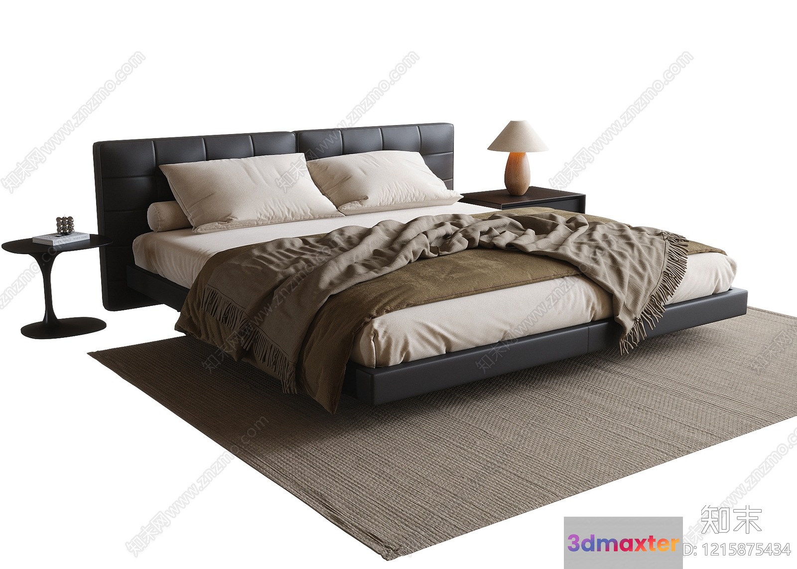 Cozy Modern Bedroom 3D Model - 12334 - VRAY Render