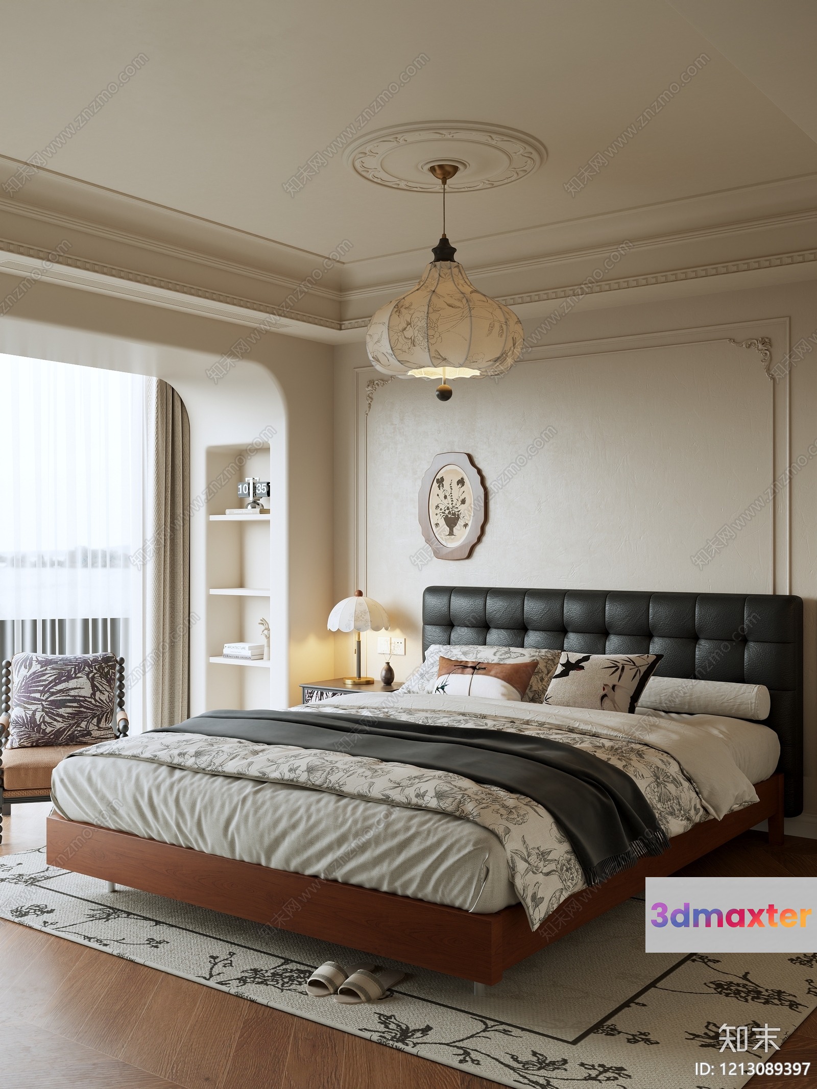 Cozy Bedroom 3D Model - 21472 - VRAY Render