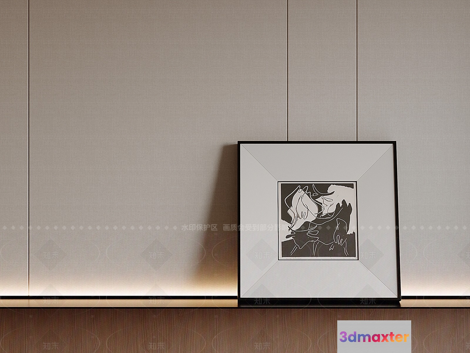 Modern Minimalist Frame 3D Model - 21466 - VRAY Render