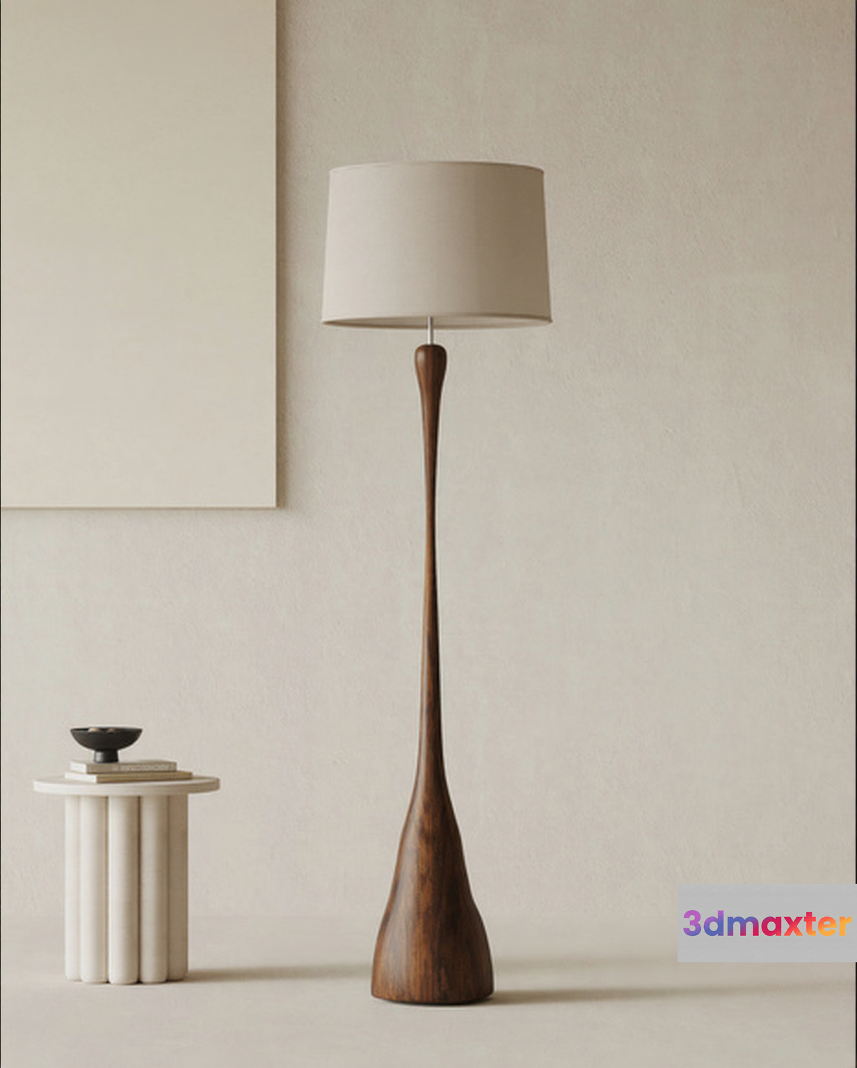 A Wooden Lamp 3D Model - 20370 - VRAY Render