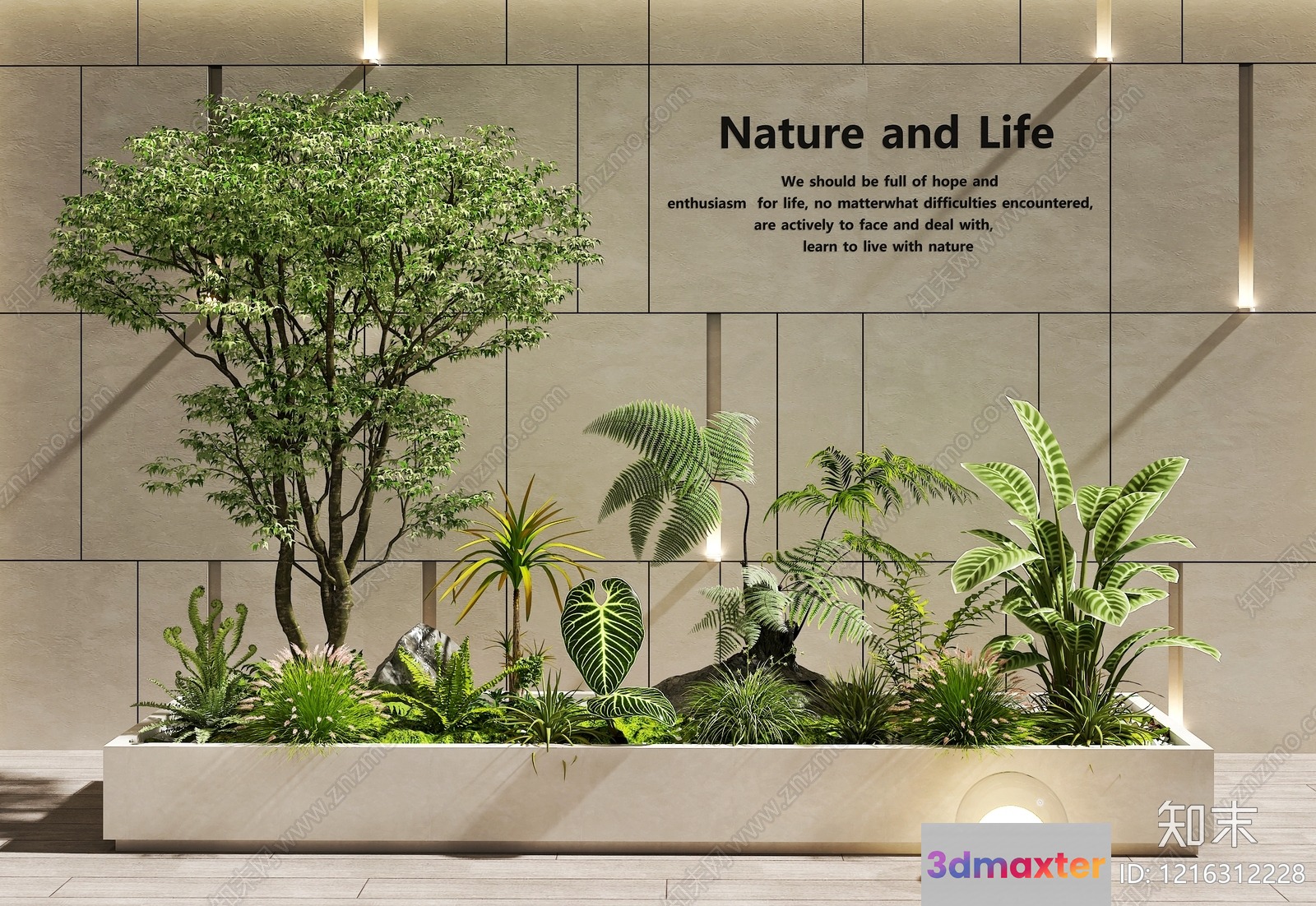 Modern Plant Display 3D Model - 13198 - VRAY Render