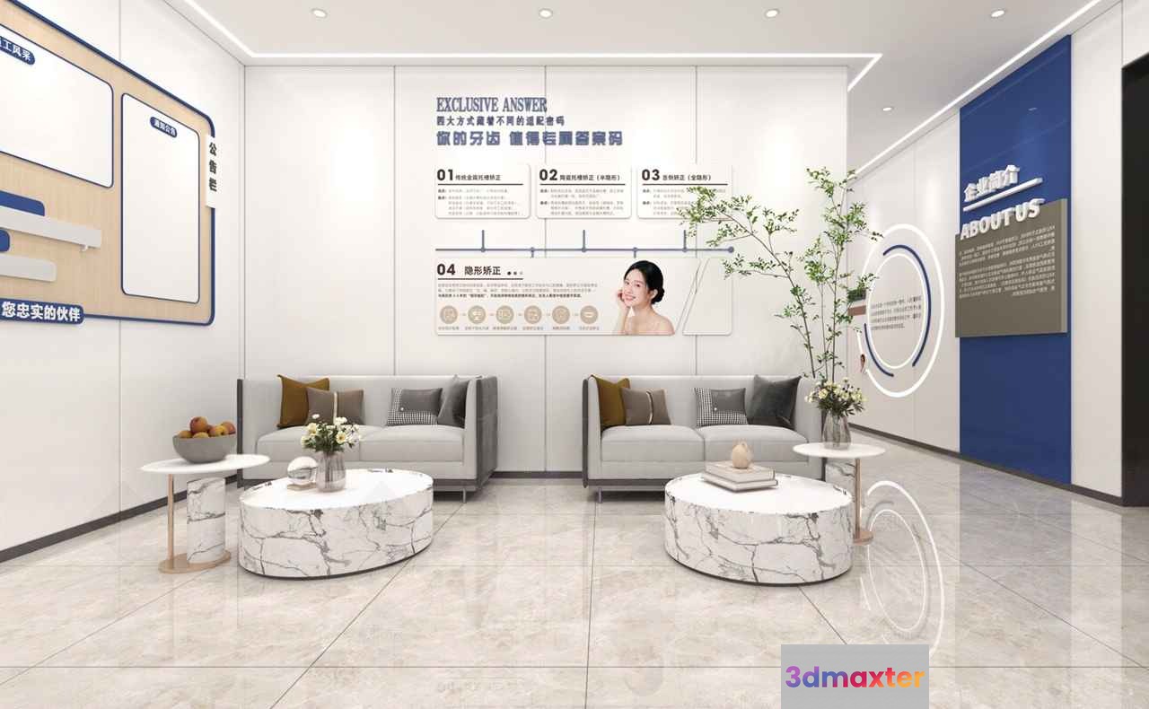 Modern Living Room 3D Model - 2771 - VRAY Render