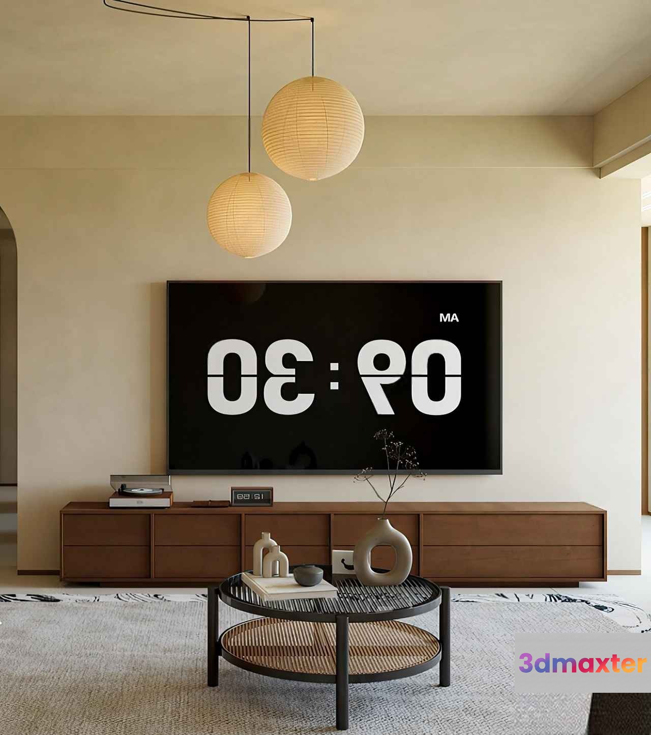Modern Living Room 3D Model - 816 - VRAY Render