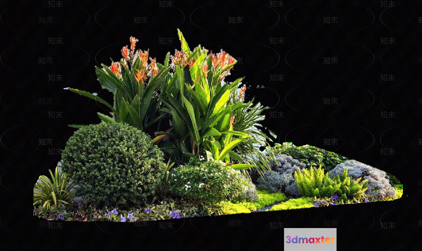 A Lush Garden Landscape 3D Model - 11375 - VRAY Render