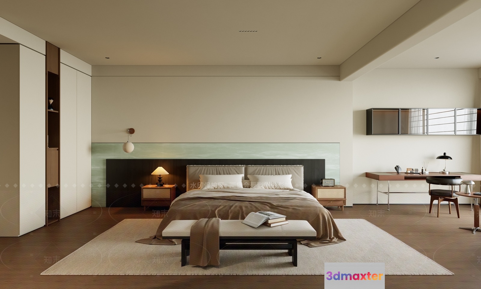 Modern Bedroom 3D Model - 8754 - CORONA Render