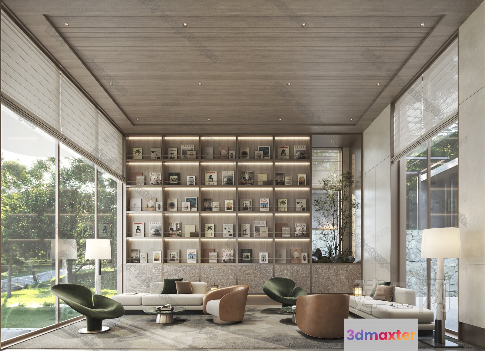 Modern Living Room 3D Model - 5128 - VRAY Render