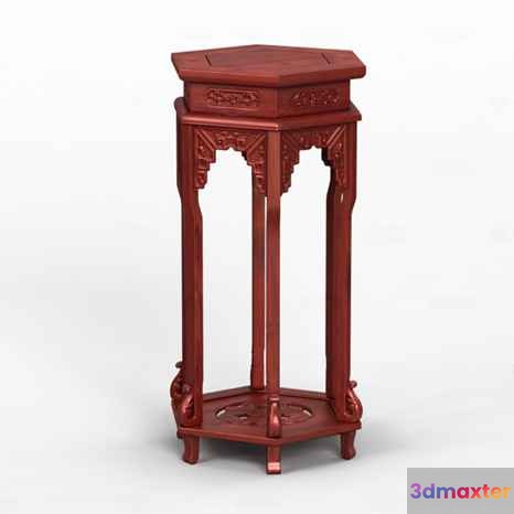 A Wooden Corner Table 3D Model - 22354 - VRAY Render