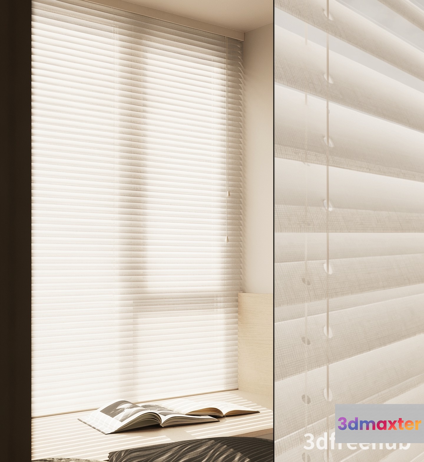 White Blinds 3D Model - 21254 - VRAY Render