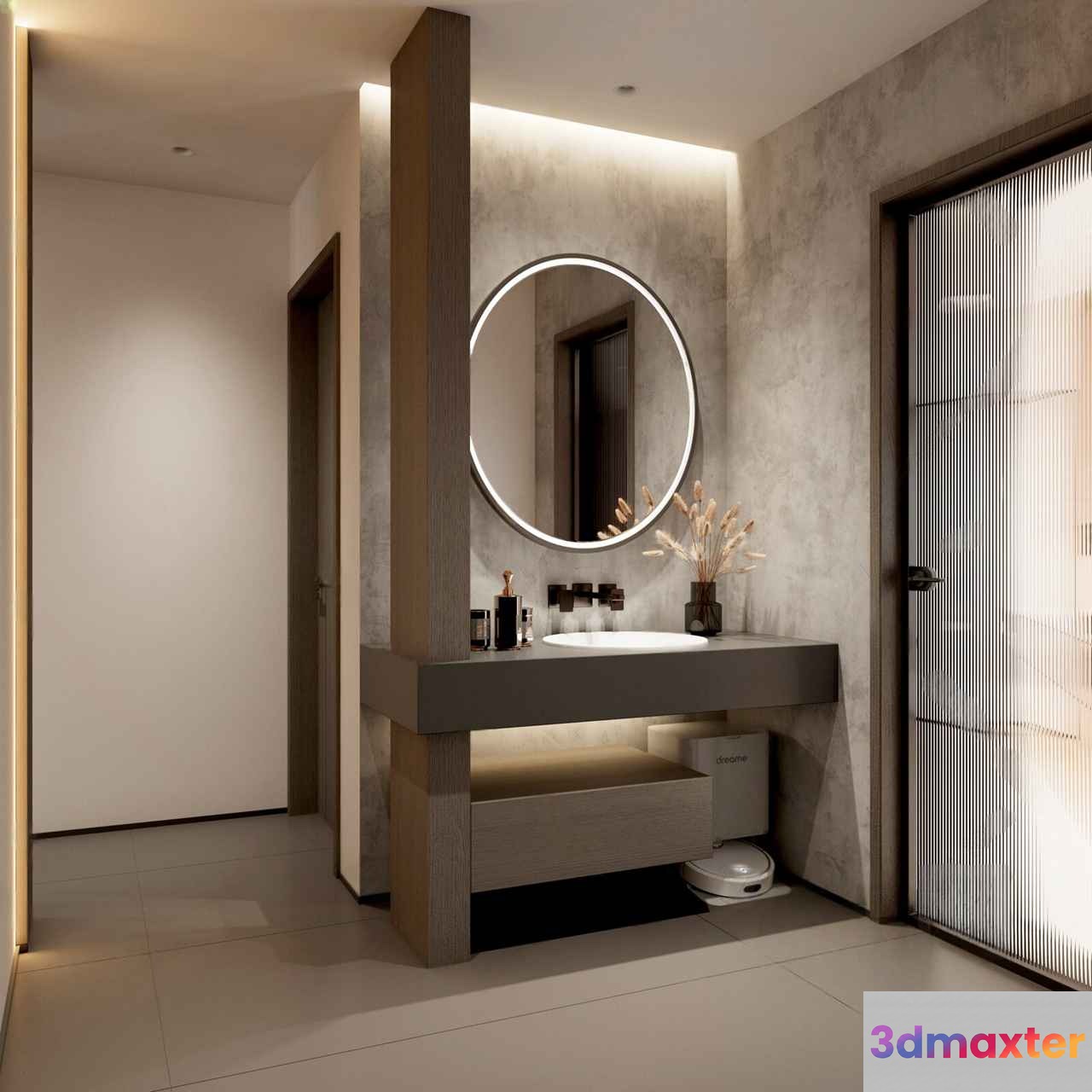 Modern Bathroom Vanity 3D Model - 9735 - VRAY Render
