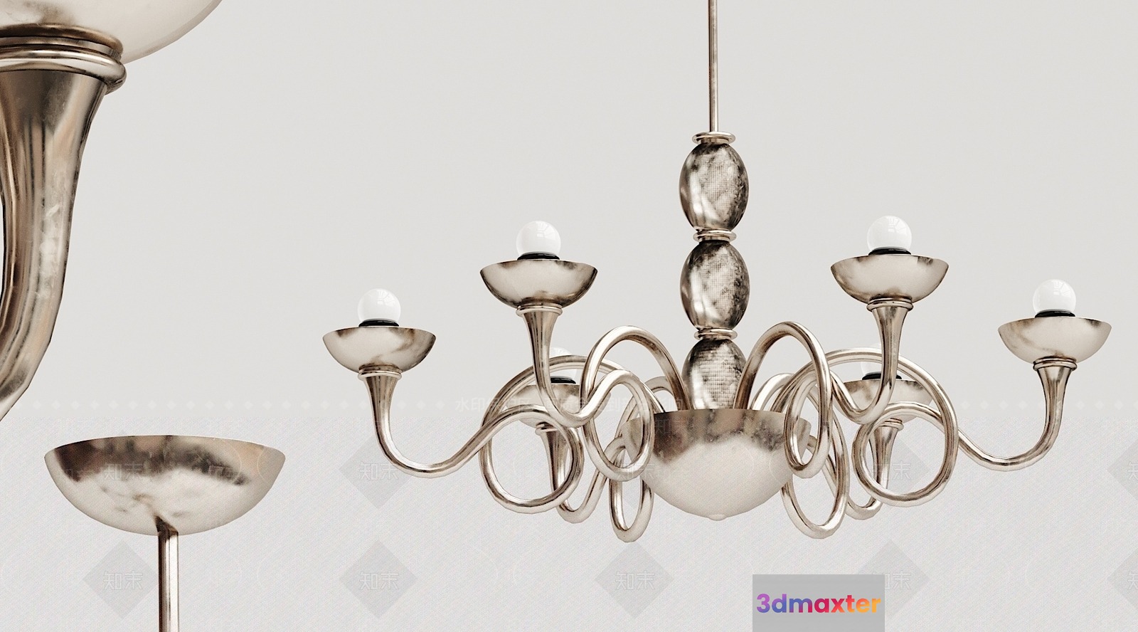 Gold Light Fixture 3D Model - 3933 - VRAY Render