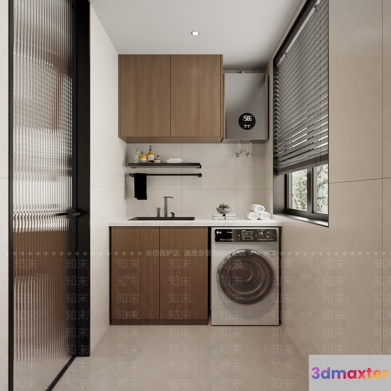 Modern Laundry Room 3D Model - 19432 - CORONA Render