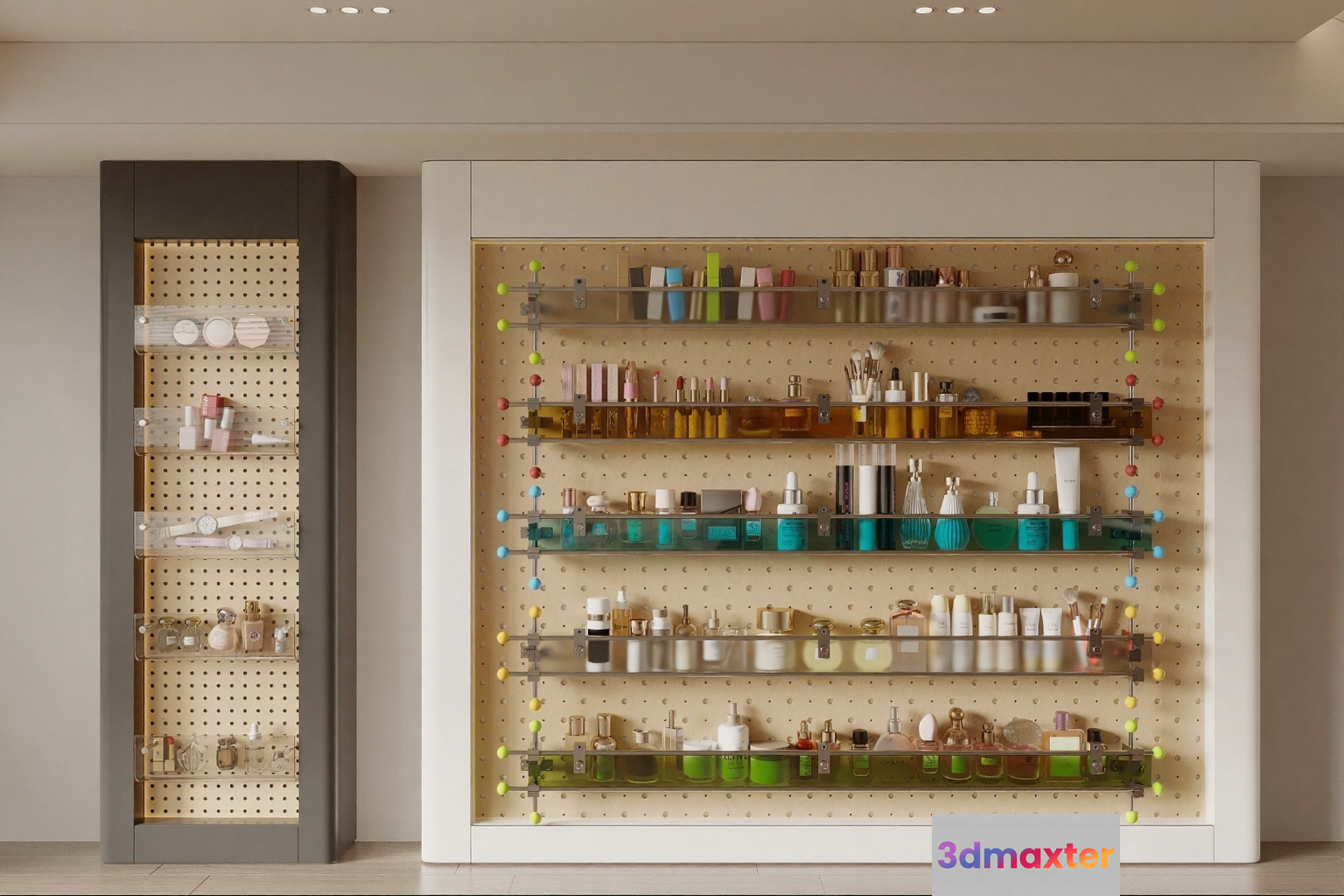 A Storage Unit With Shelves 3D Model - 14822 - CORONA Render