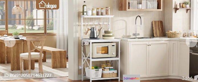 Cozy Kitchen Space 3D Model - 8527 - VRAY Render