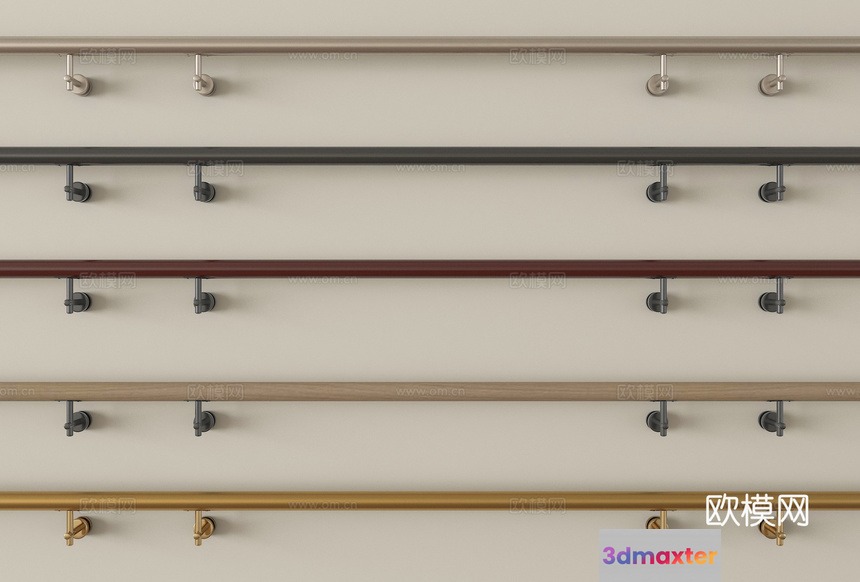 The Main Subject Is A Wall With Hooks And It Is Characterized By Its 3D Model - 4880 - VRAY Render