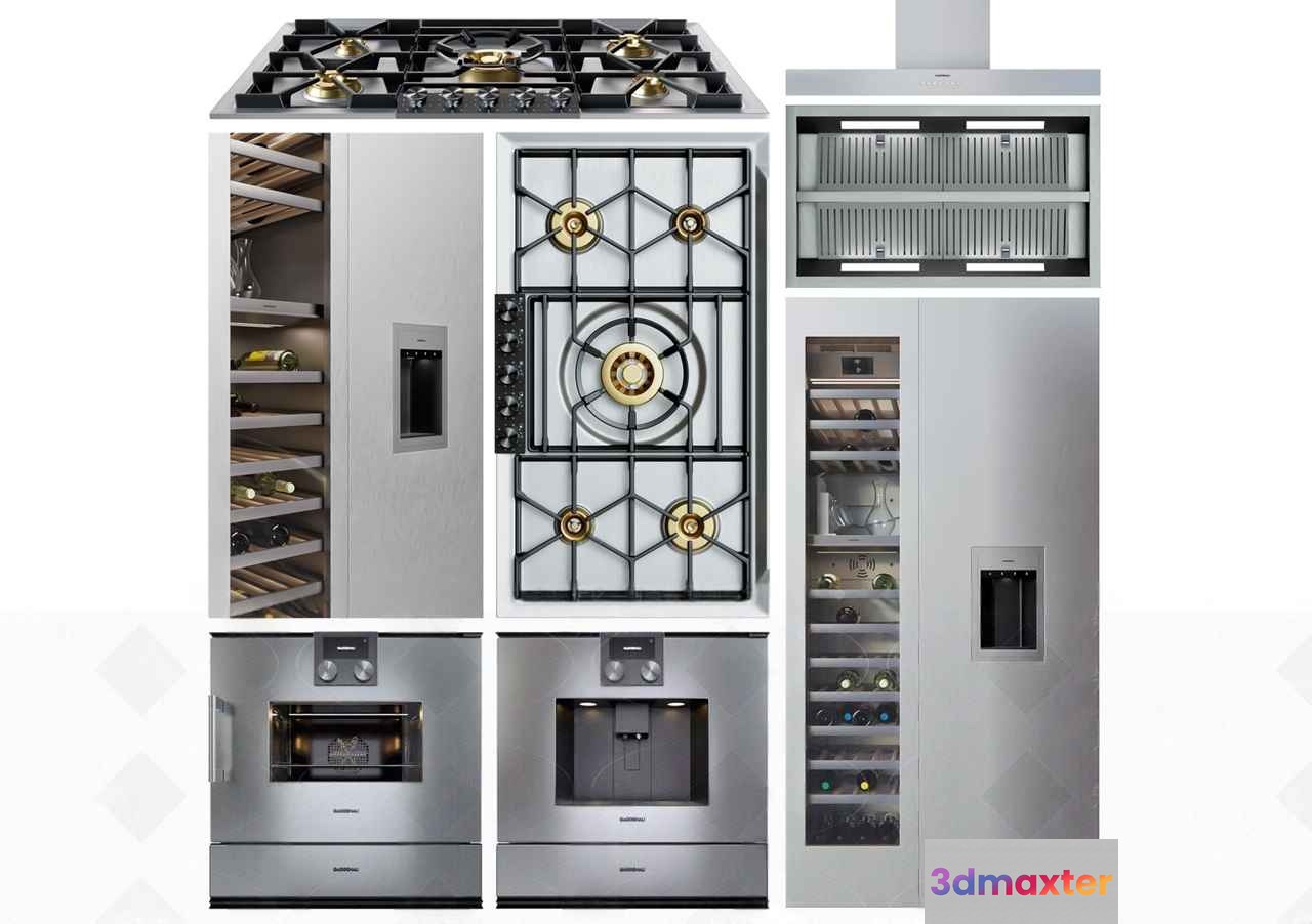 Modern Kitchen Appliances 3D Model - 5872 - CORONA Render