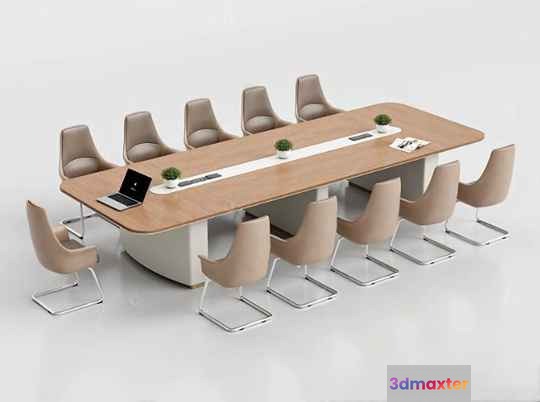 Modern Office Furniture 3D Model - 6041 - VRAY Render
