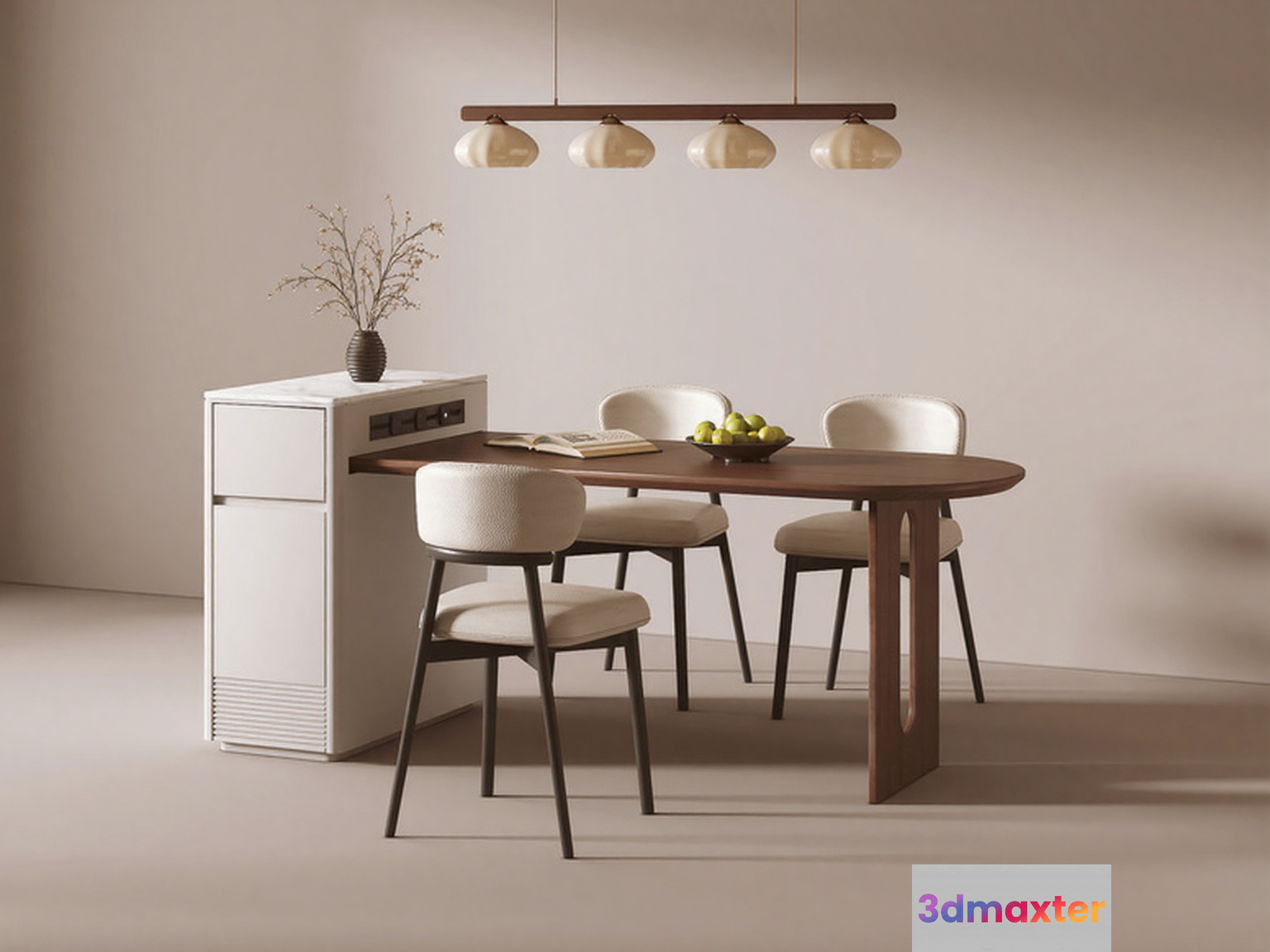 Modern Dining Table 3D Model - 20066 - VRAY Render