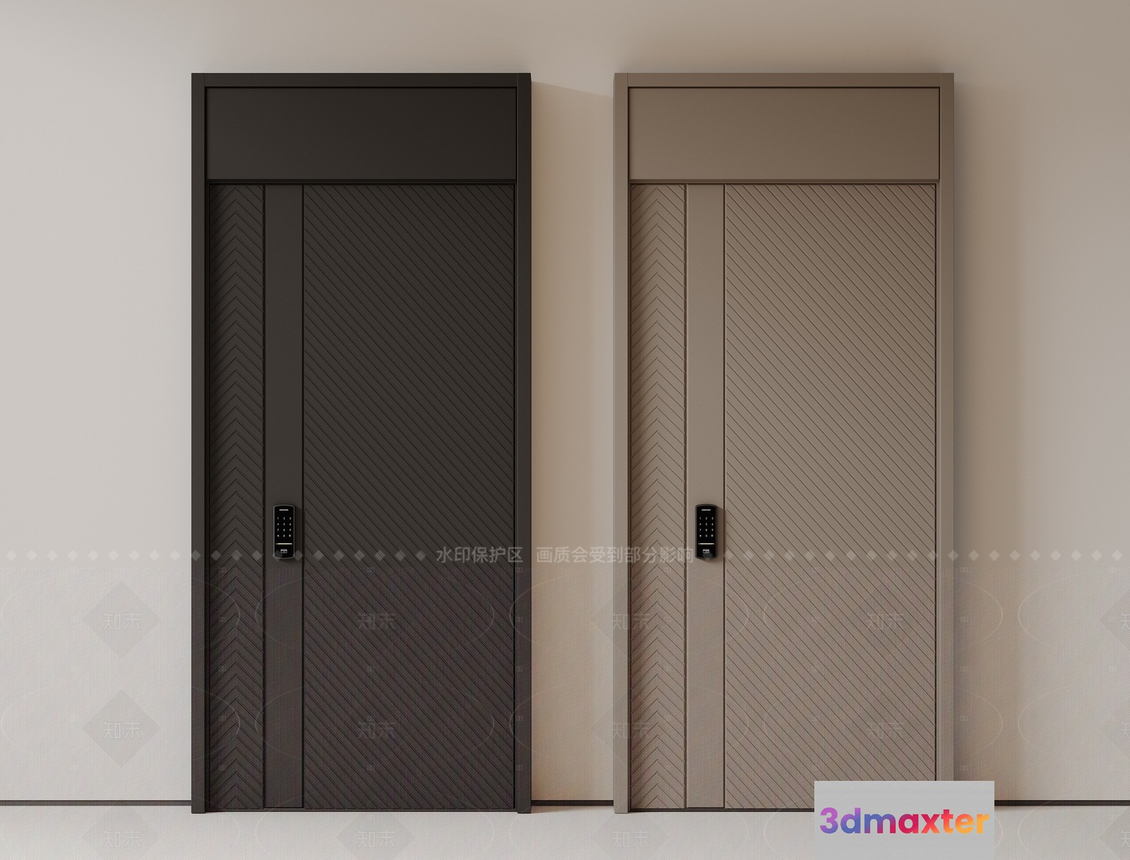 Modern Elevator Doors 3D Model - 5814 - VRAY Render
