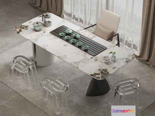 Modern Dining Table 3D Model - 18239 - VRAY Render
