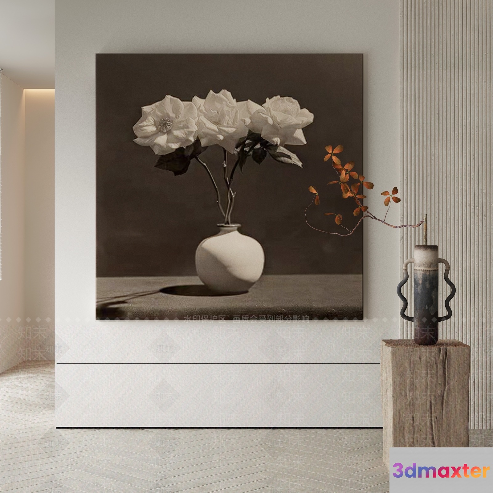 Modern Living Room 3D Model - 19567 - VRAY Render