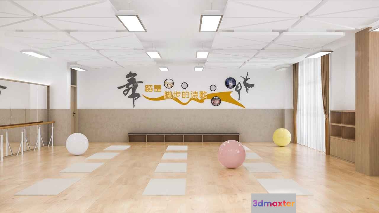 A Dance Studio 3D Model - 23412 - VRAY Render