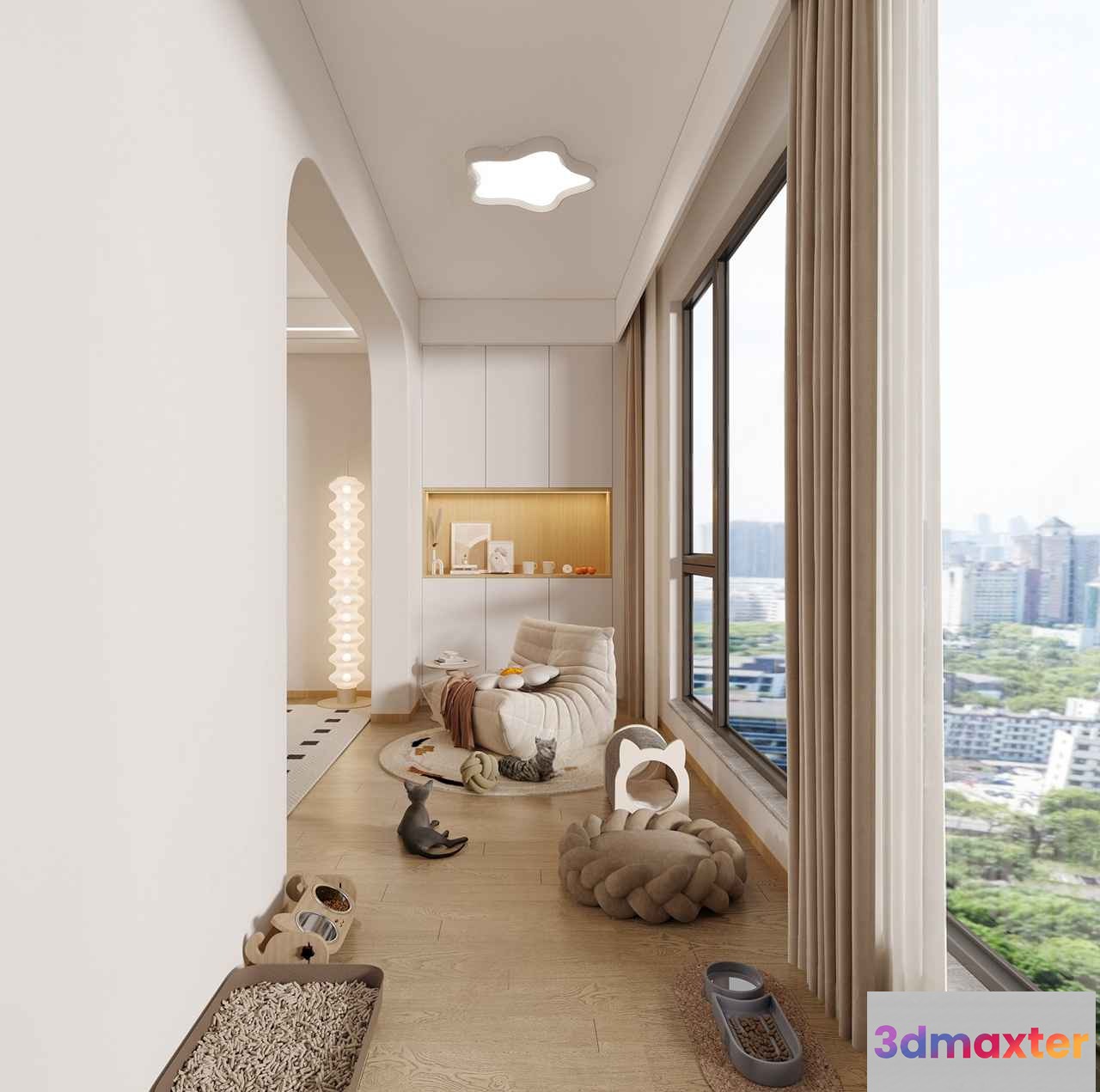Modern Minimalist Interior 3D Model - 1139 - CORONA Render