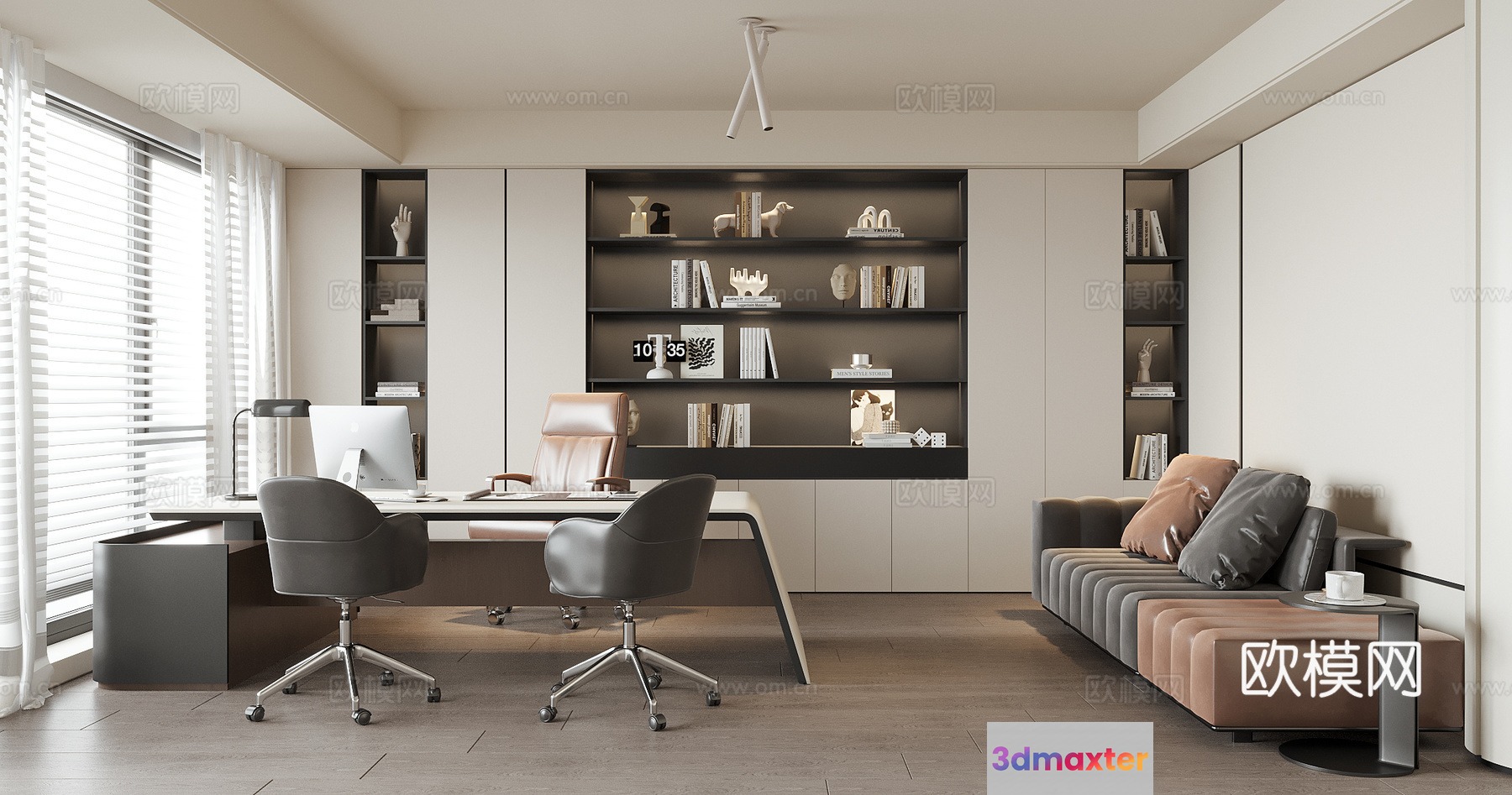 Modern Office Space 3D Model - 17943 - VRAY Render