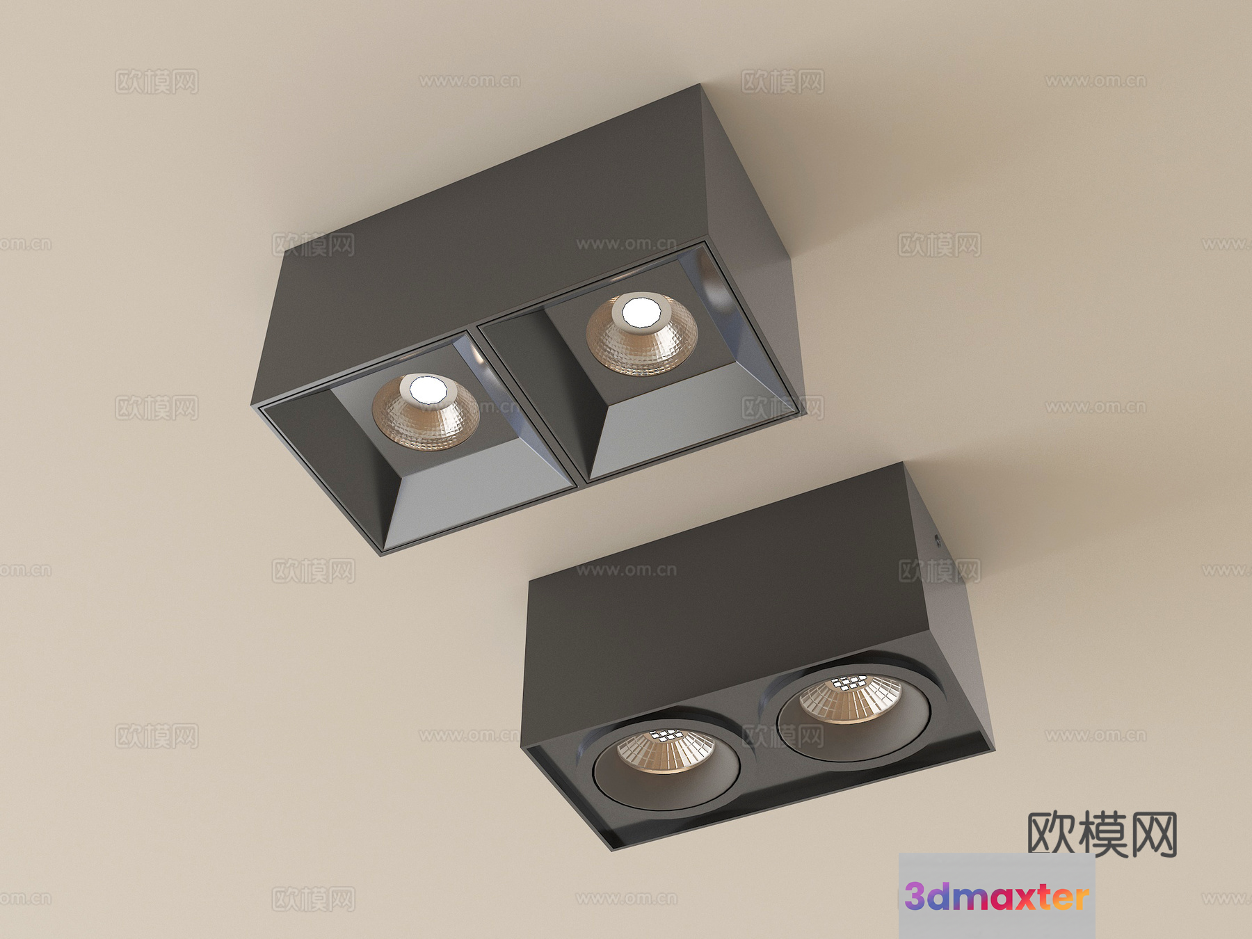 Gold Light Fixture 3D Model - 19117 - VRAY Render