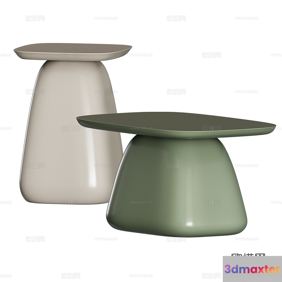 Modern Side Tables 3D Model - 6950 - VRAY Render